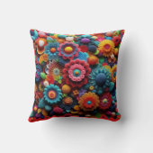 パッよくはしゃぐド・クロシェ・アート クッション (裏面)