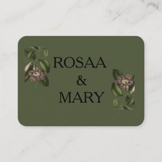 パッエレガントクお洒落とグリーンの名刺 名刺 (正面)