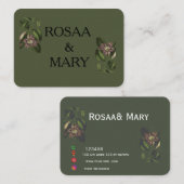 パッエレガントクお洒落とグリーンの名刺 名刺 (正面/裏面)