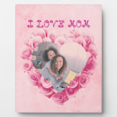 パッカスタムクのバレンタイン写真 – 木製プラーク フォトプラーク (正面)