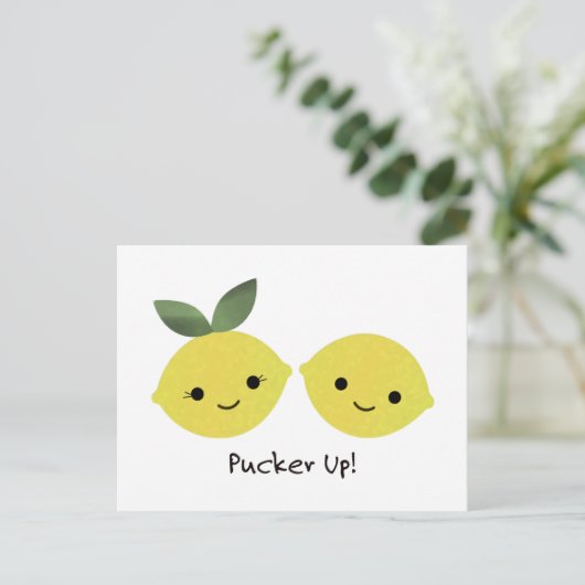 パッカップキュートかわいいレモン シーズンポストカード (スタンド正面)