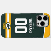 パッカーズパーソナライズされたジャージーアメリカンフットボール Case-Mate iPhoneケース (裏面 (横))