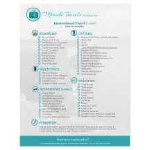 パッキングリスト国際的：旅行（大人1名）
