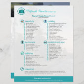 パッキングリスト：温暖な気候の旅行（1大人） (正面/裏面)