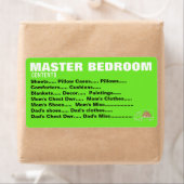 パッキング移動の整理ラベル – マスターベッドルーム ラベル (インサイチュ)