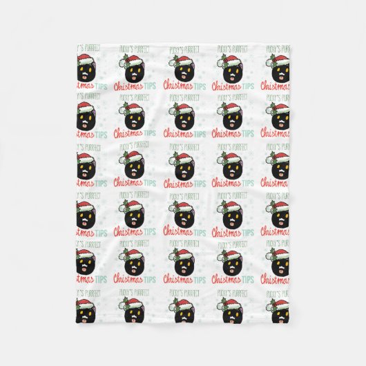 パッキーの完璧なクリスマススロー フリースブランケット (正面)