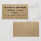 パックおよび船サービス 名刺 (正面/裏面)