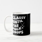 パックが落ちるまでGroovy Cly ホッケー 女性 コーヒーマグカップ (左)