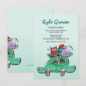 パックして出発！招待状 招待状 (正面/裏面)