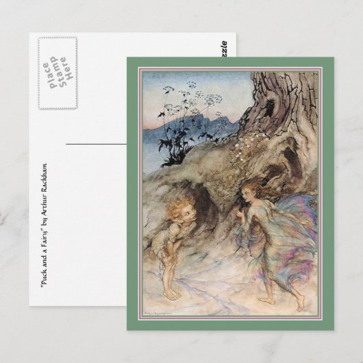 パックと妖精 ポストカード (正面/裏面)