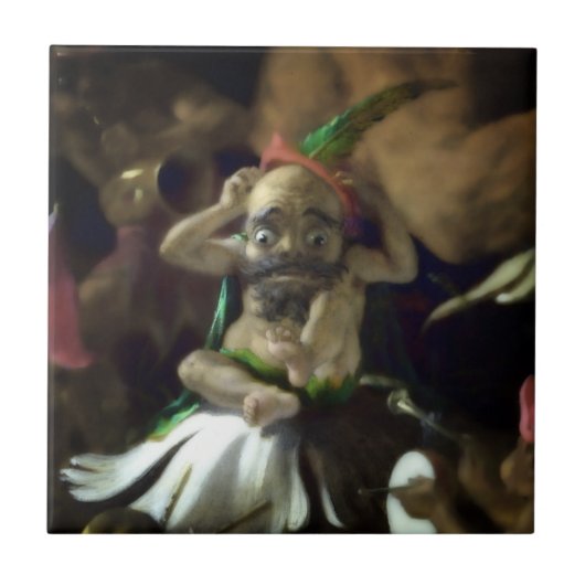 パックと妖精(詳細) タイル (正面)