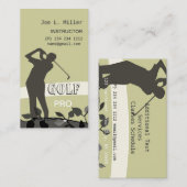 パックのゴルフインストラクターのコーチを持つゴルフをする人 名刺 (正面/裏面)