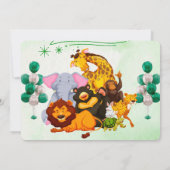 パックのサファリ動物パーティーに参加しよう 招待状 (裏面)