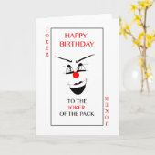 パックのジョーカーへのハッピーバースデー! カード (黄色い花)