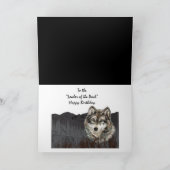 パックのリーダー誕生日ユーモウルフ動物 カード (内部)