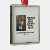 パックの強さはオオカミのKiplingの引用文です メタルオーナメント (右)