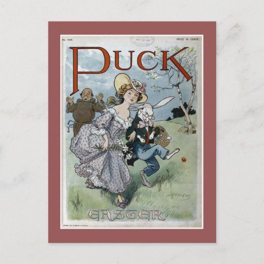 パックの雑誌のイースターカバー シーズンポストカード (正面)