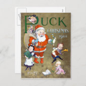 パックの雑誌カバーのクリスマス1901年 シーズンポストカード (正面/裏面)