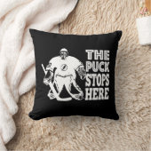 パックはアイスホッケーのゴールキーパーの枕をここにストップ クッション (ブランケット)