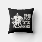 パックはアイスホッケーのゴールキーパーの枕をここにストップ クッション (裏面)