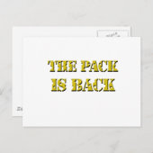 パックはバックチーズ文字 ポストカード (正面/裏面)