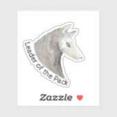 パックウォーター色のリーダー動物グレーウルフ シール (シート)