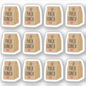 パックバッグランチ食事準備フードカレンダープランナー シール (正面)