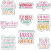 パックバンドルおもしろいOfficeステッカーやる気を起こさせる シール (正面)