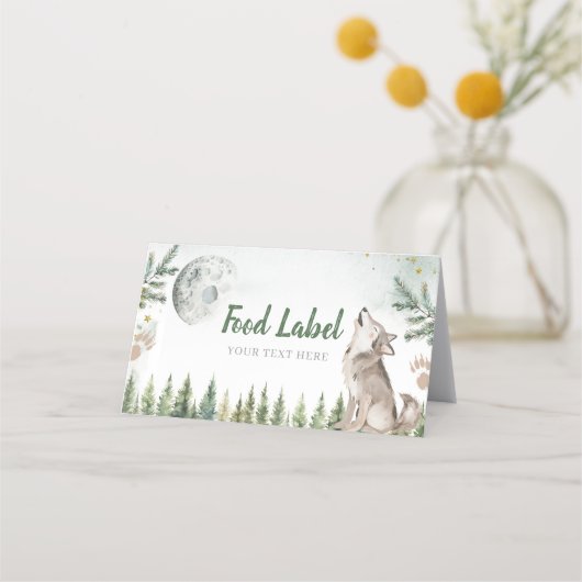 パックフォレストウルフ食品ラベルへようこそ 予約カード (正面)