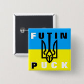 パックフーチン – 自由ウクライナ平和ウクライナ国旗  缶バッジ (正面&裏面)
