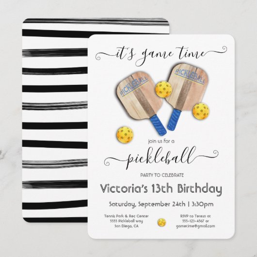 パックボールパーティートーナメント 招待状 (正面/裏面)