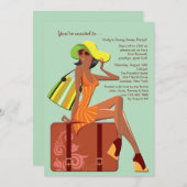 パックマイバッグゴー遠くにエボニーパーティの招待状 招待状 (正面/裏面)