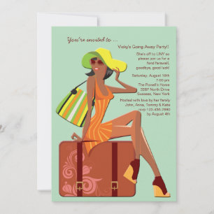 パックマイバッグゴー遠くにエボニーパーティの招待状 招待状