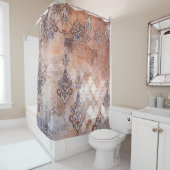 パックラシックチワーク付きのヴィンテージプリント、ペイズリー要素 シャワーカーテン (インサイチュ)