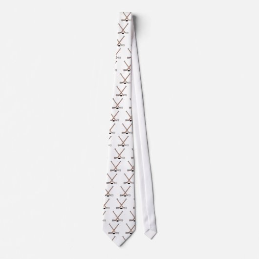 パック及びホッケースティックデザイン ネクタイ (正面)