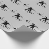 パック待ち – ホッケープレーヤー ラッピングペーパー (角)