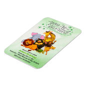 パック来サファリ動物パーティの招待状に参加 マグネット (左側)