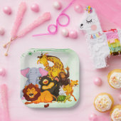 パック来サファリ動物パーティーに参加 ペーパープレート (パーティー)