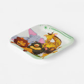 パック来サファリ動物パーティーに参加 ペーパープレート (傾斜あり)