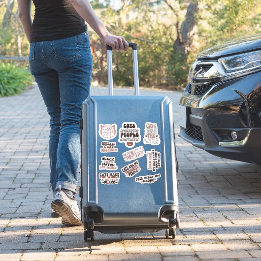 パック猫かわいいグルービーやる気を起こさせる引用文おもしろい シール (スーツケースインサイチュ)