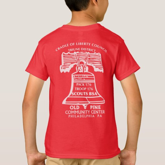 パック用クラスBシャツ子供サイズ - 赤 Tシャツ (裏面)