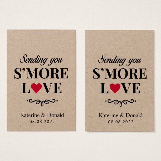 パック100ノホールs'more愛プレミアムクラフトラベル (正面&裏面)