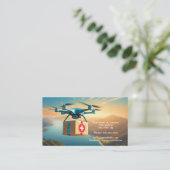 パッケージで空にドローン 名刺 (スタンド正面)