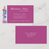 パッケージの名刺に坐っている女の子 名刺 (正面/裏面)