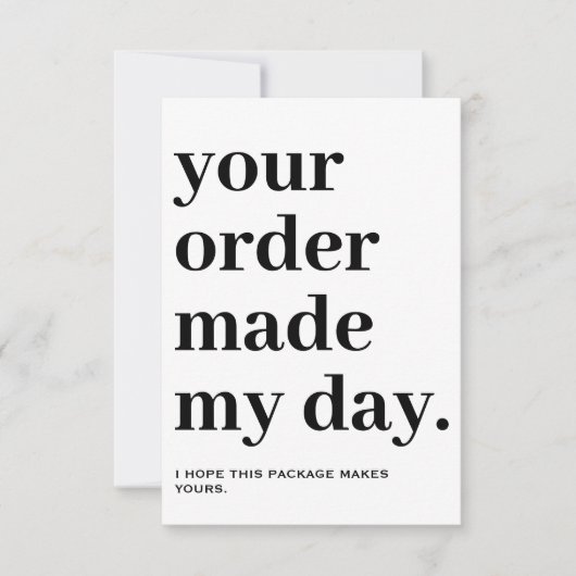 パッケージの挿入 サンキューカード (正面)