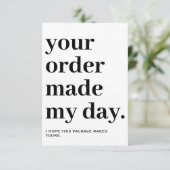 パッケージの挿入 サンキューカード (スタンド正面)