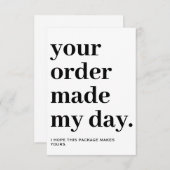 パッケージの挿入 サンキューカード (正面/裏面)