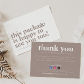 パッケージは幸せにあなたを見てBeigeありがとうビジネス 招待状