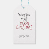 パッケージラベル- Santa Giftラベル- パーソナライズされた ギフトタグ (裏面)