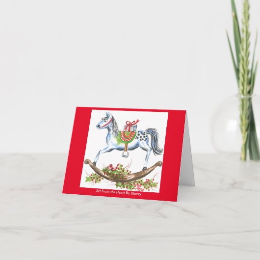 パッケージ付きクリスマスロッキング馬 カード (正面)